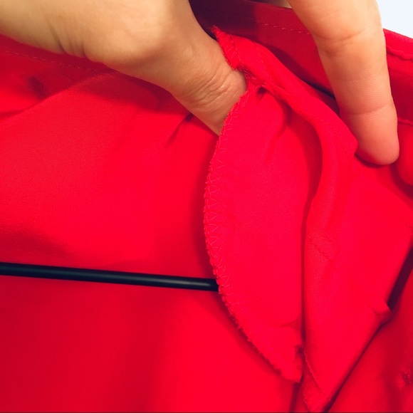 Vintage Hovland Swanson Red Silk Tunic Dress - Picture 11 of 14